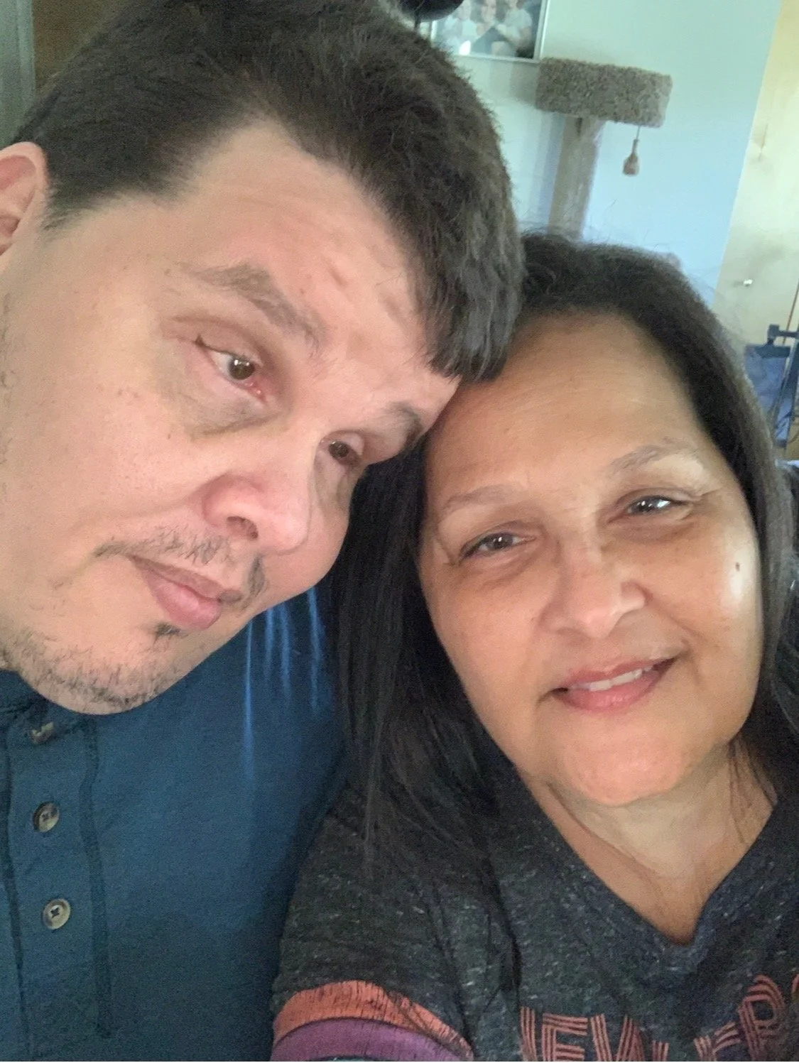 Tribal Chairwoman Andrea Ligon and her son Robert. 