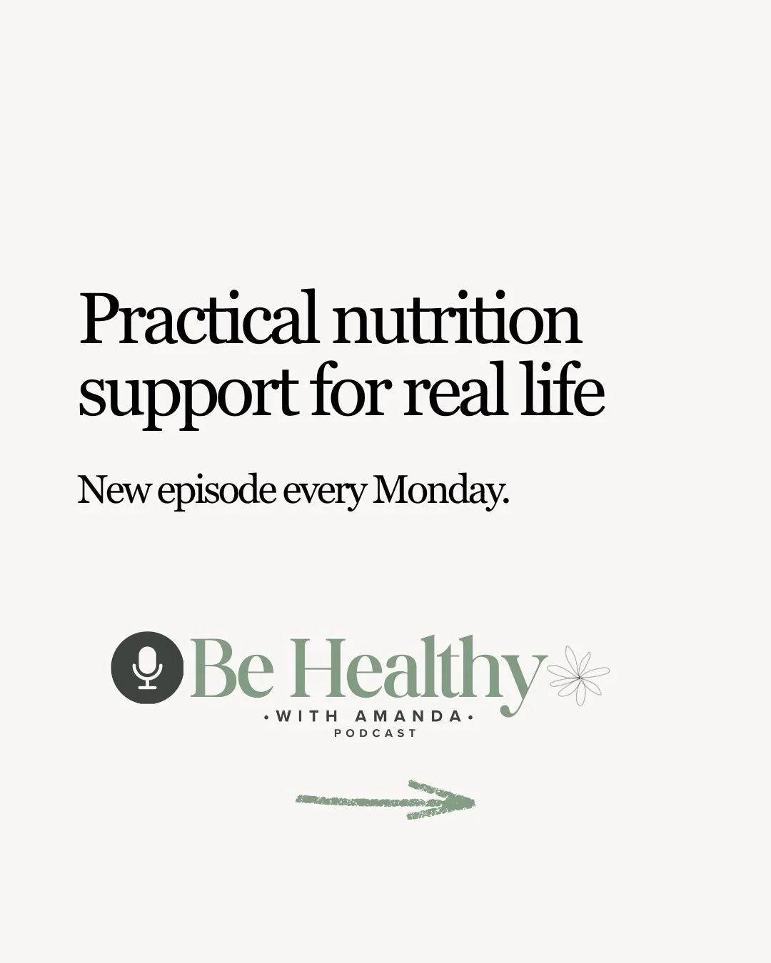 There is SO much nutrition information out there

And sometimes, the more we consume, the more confused we become about what we should actually be doing

That&rsquo;s one of the reasons 

I created 

Be Healthy with Amanda.

Every Monday, I explore a