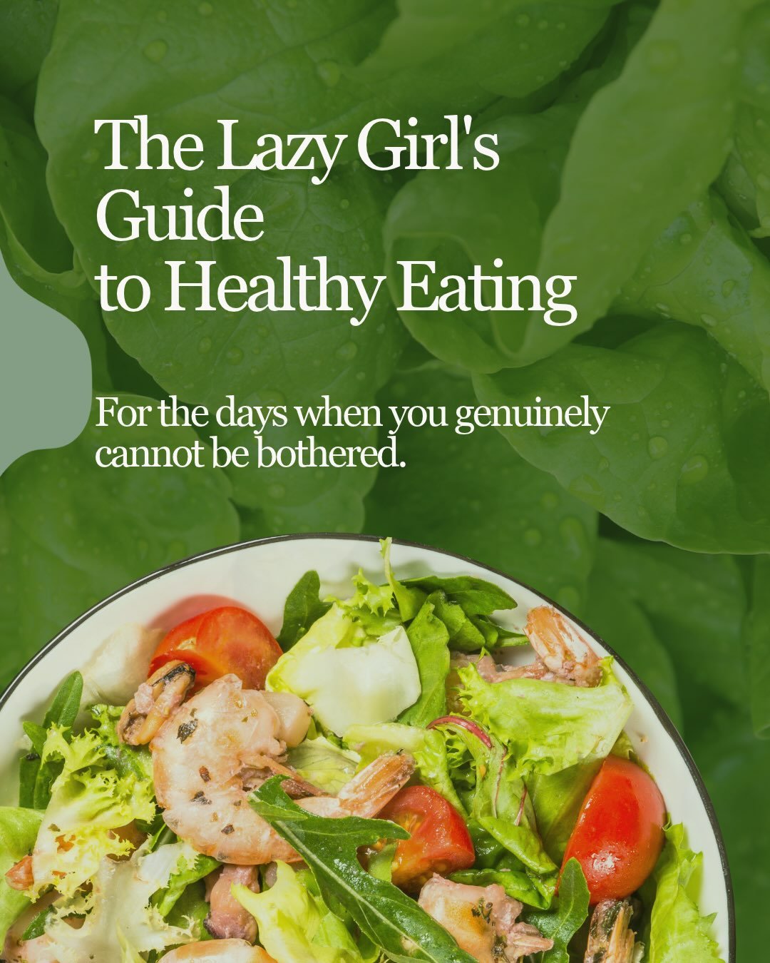 For the days when you genuinely cannot be bothered&hellip; save this. 

I think we&rsquo;ve made healthy eating far more complicated than it needs to be. 

You don&rsquo;t need to spend four hours batch cooking on a Sunday. 

And you definitely don&r