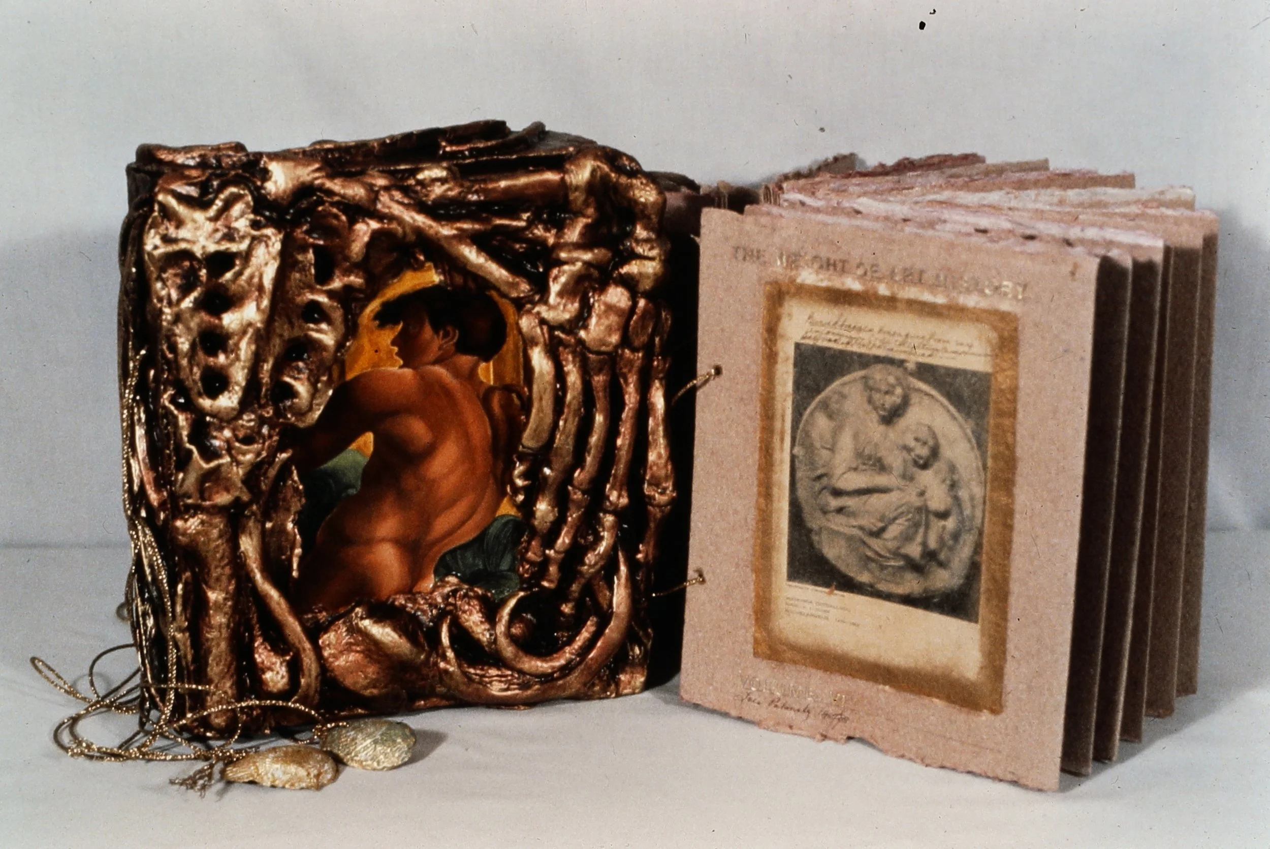 The Weight of Art History VI:  Michelangelo, 1987/88, Closed: 11” x 9” x 4”, Open:  120” long, 36 pages (18 doubles) 