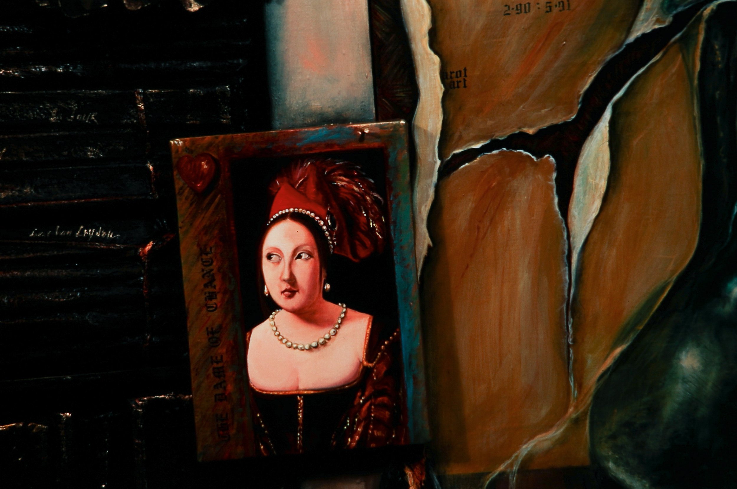 Detail from Studio Wall Series:  Dame of Chance, 1993