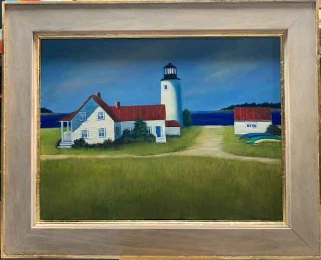 Lighthouse at Castile. 24 x 30 framed  IMG_5287.jpg