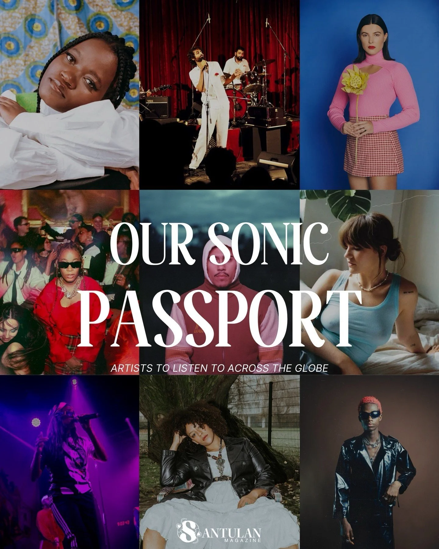 Our Sonic Passport aka Artists to Listen to Across the 🌏 ⁎✮ 
Discover new artists via our network and listen to our team’s favorite tunes by them! 🧡