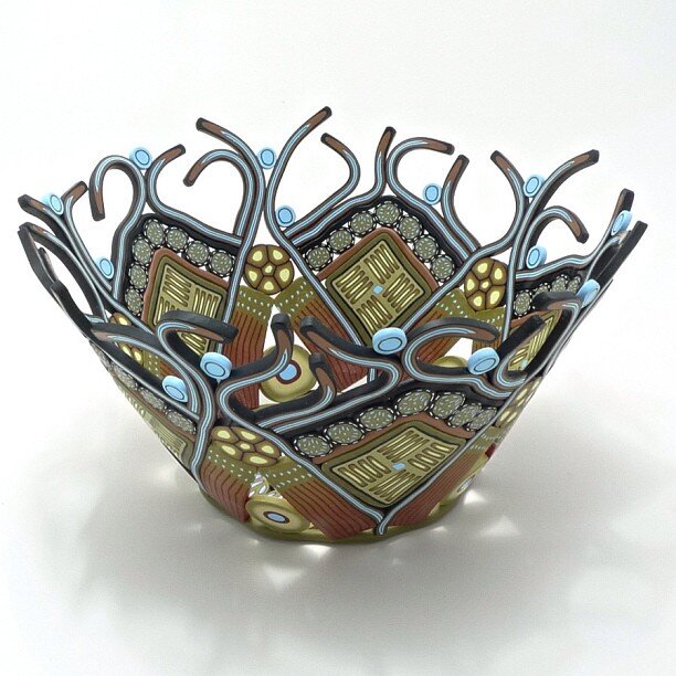 Tendrils series #polymer clay bowl #polymer clay
