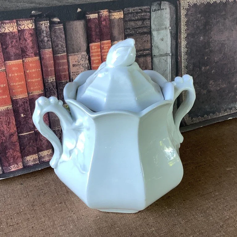 (#J112)  Chinese Shape Sugar Bowl;  6-5/8”H;  impressed T&R Boote – Chinese Shape;  registered 1858.  Fine condition.  *SOLD*