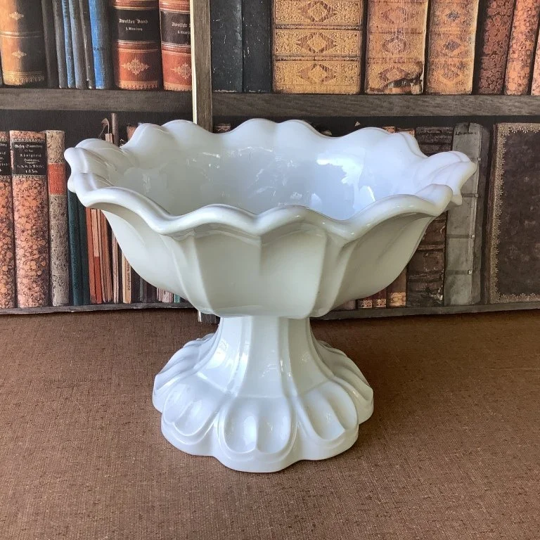 (#23.11)  Sydenham Shape Compote - round; 7-3/4"H, 10-5/8"Dia.; impressed - T&R Boote, Sydenham Shape; registered 1853/54. Fine condition.  $325.