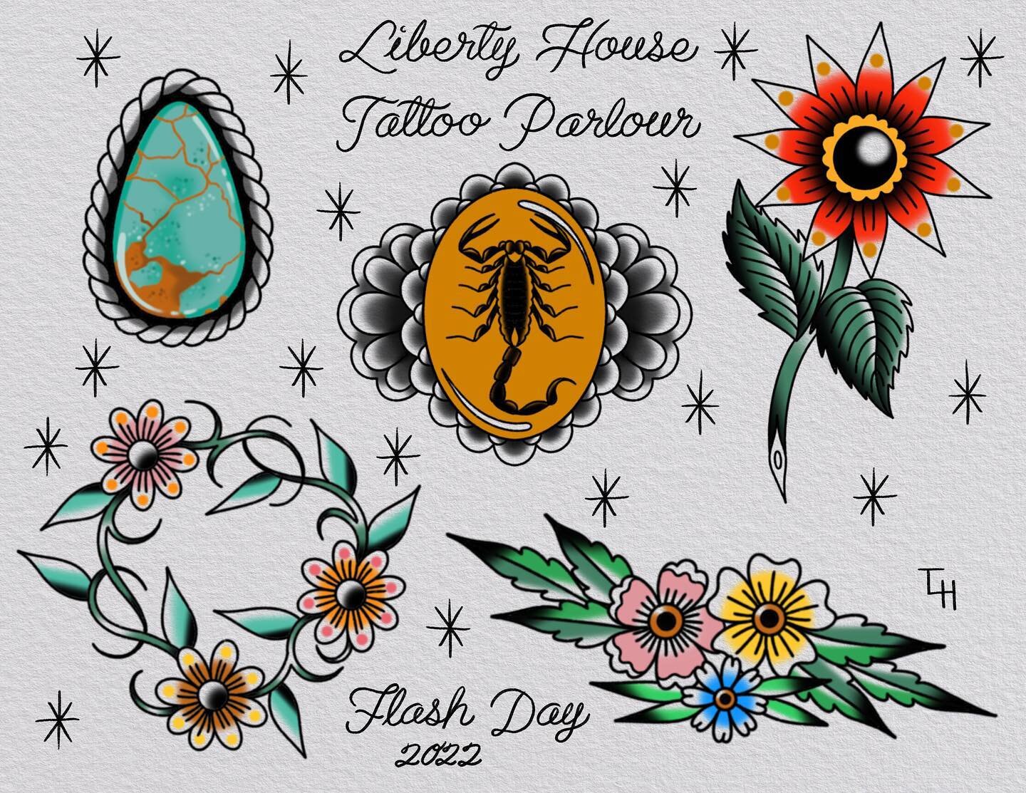 Flash day designs! This sheet was done by @birdietattooer doors open at 11