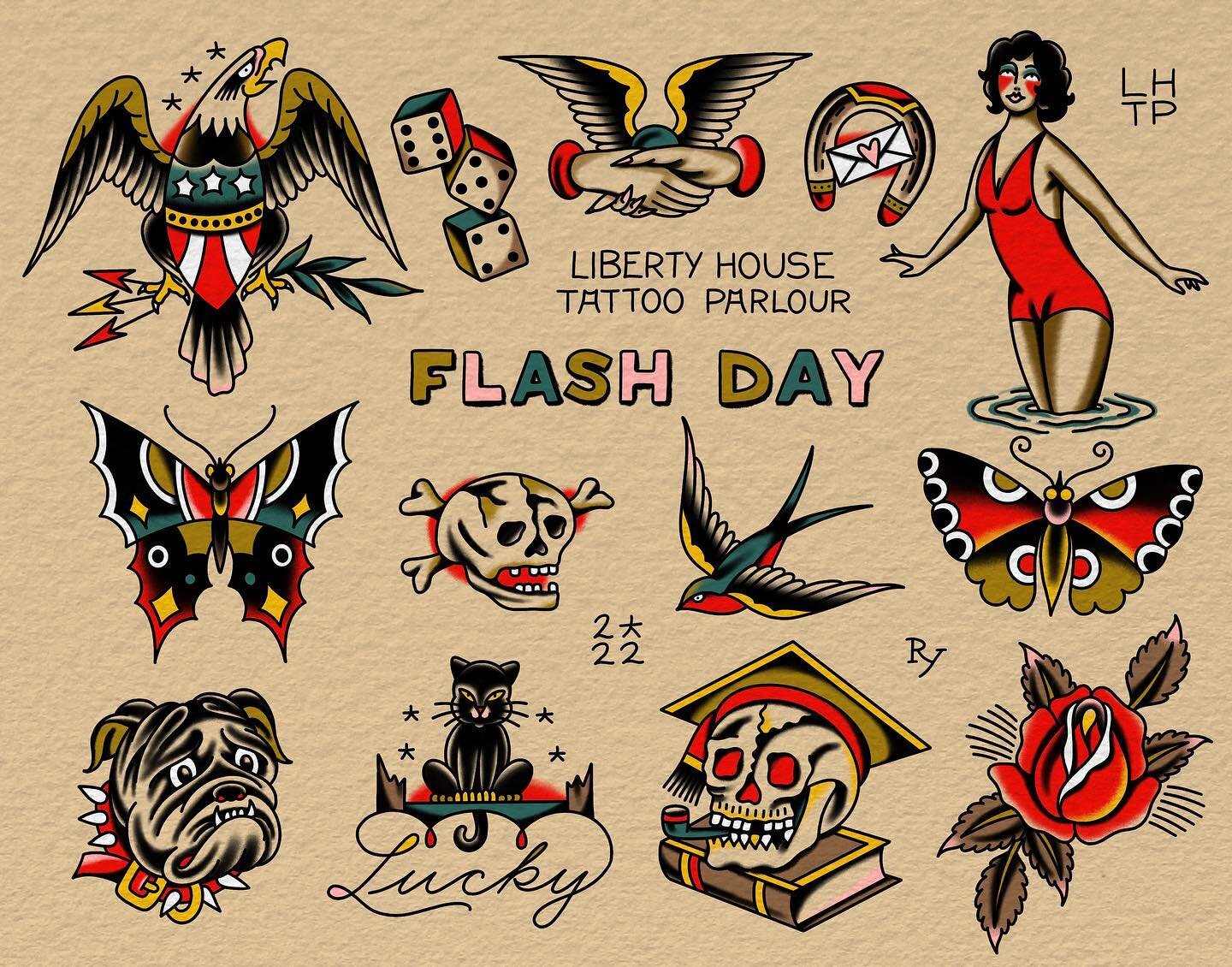 Flash day designs! We will be showing the designs throughout the week so keep your eyes peeled. This sheet was done by @ridgeyoung doors open at 11