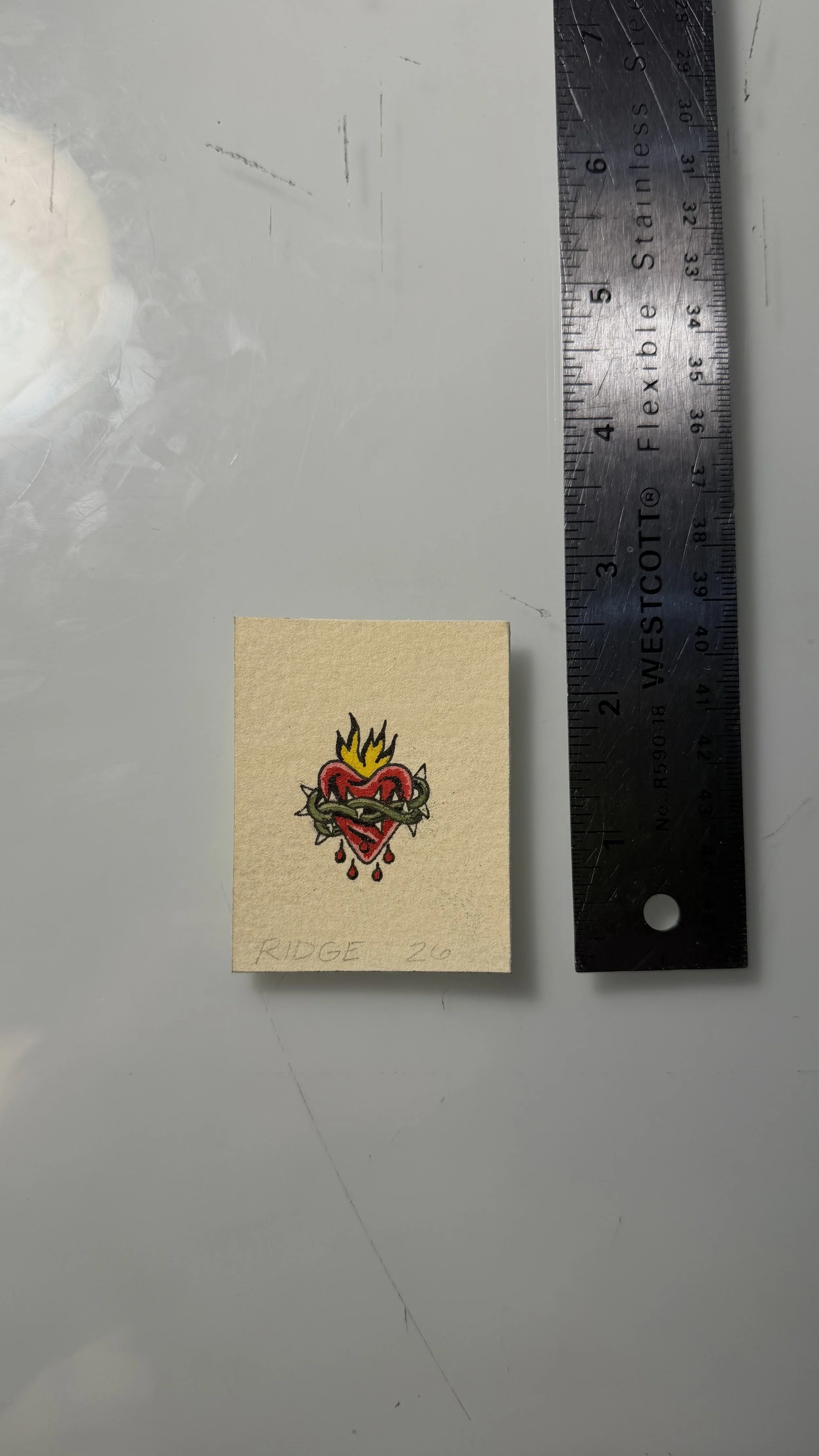 Mini Sacred Heart Painting