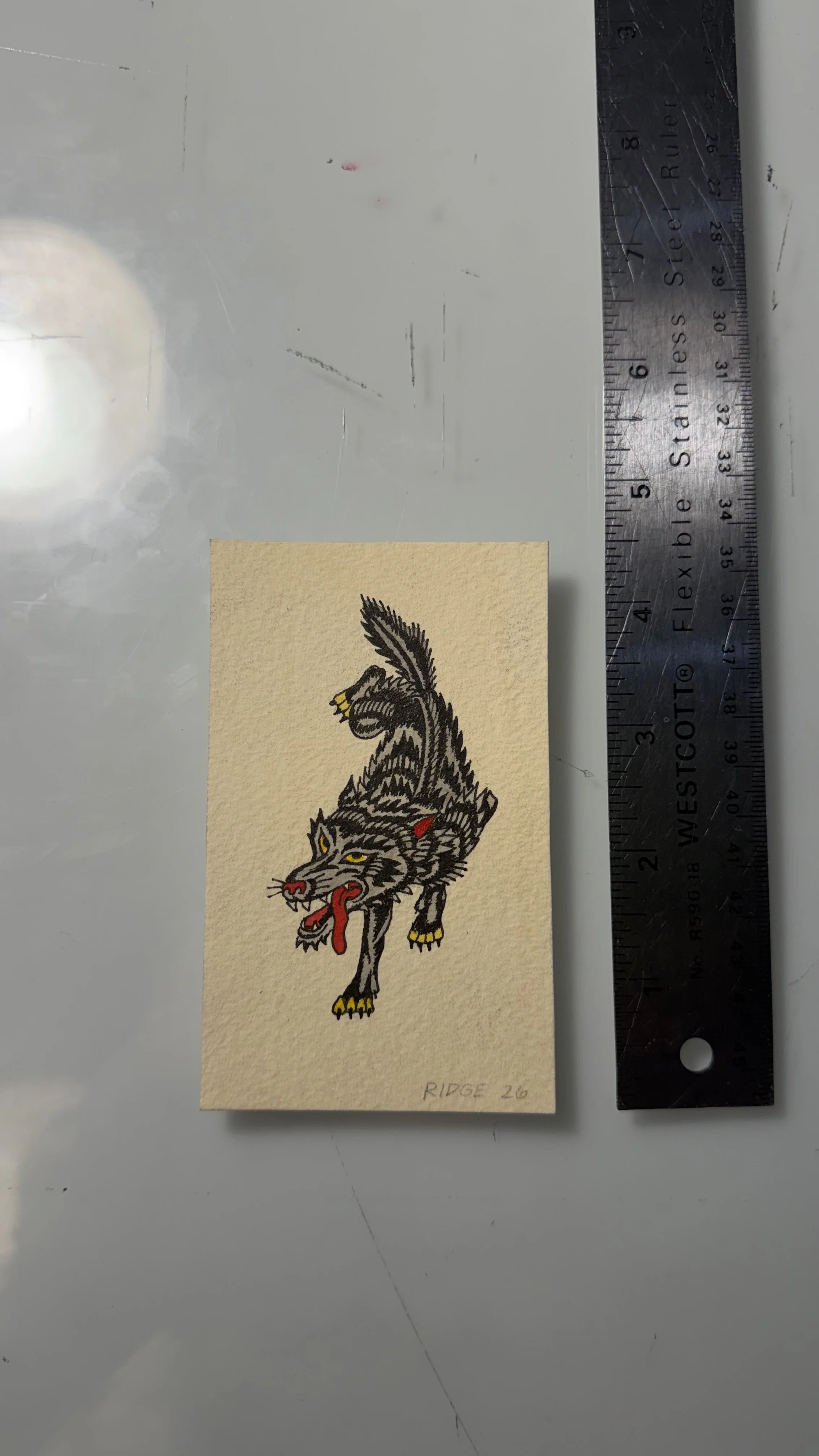 Mini Wolf Painting