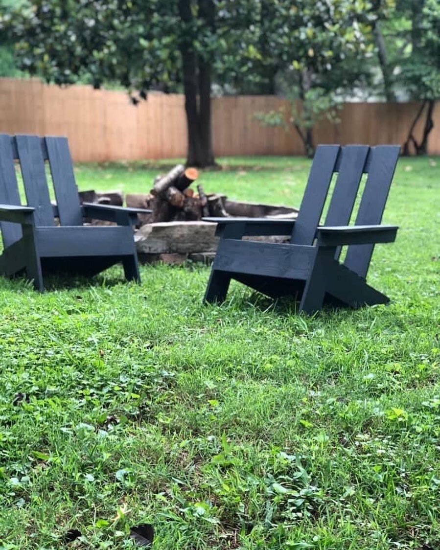 Throwback Monday?!&hellip; 🤷🏼&zwj;♀️ To the very first project that started it all. We built some adirondack chairs for our fire pit and thought we would see if anyone else would want some. Next thing we knew a business was born!