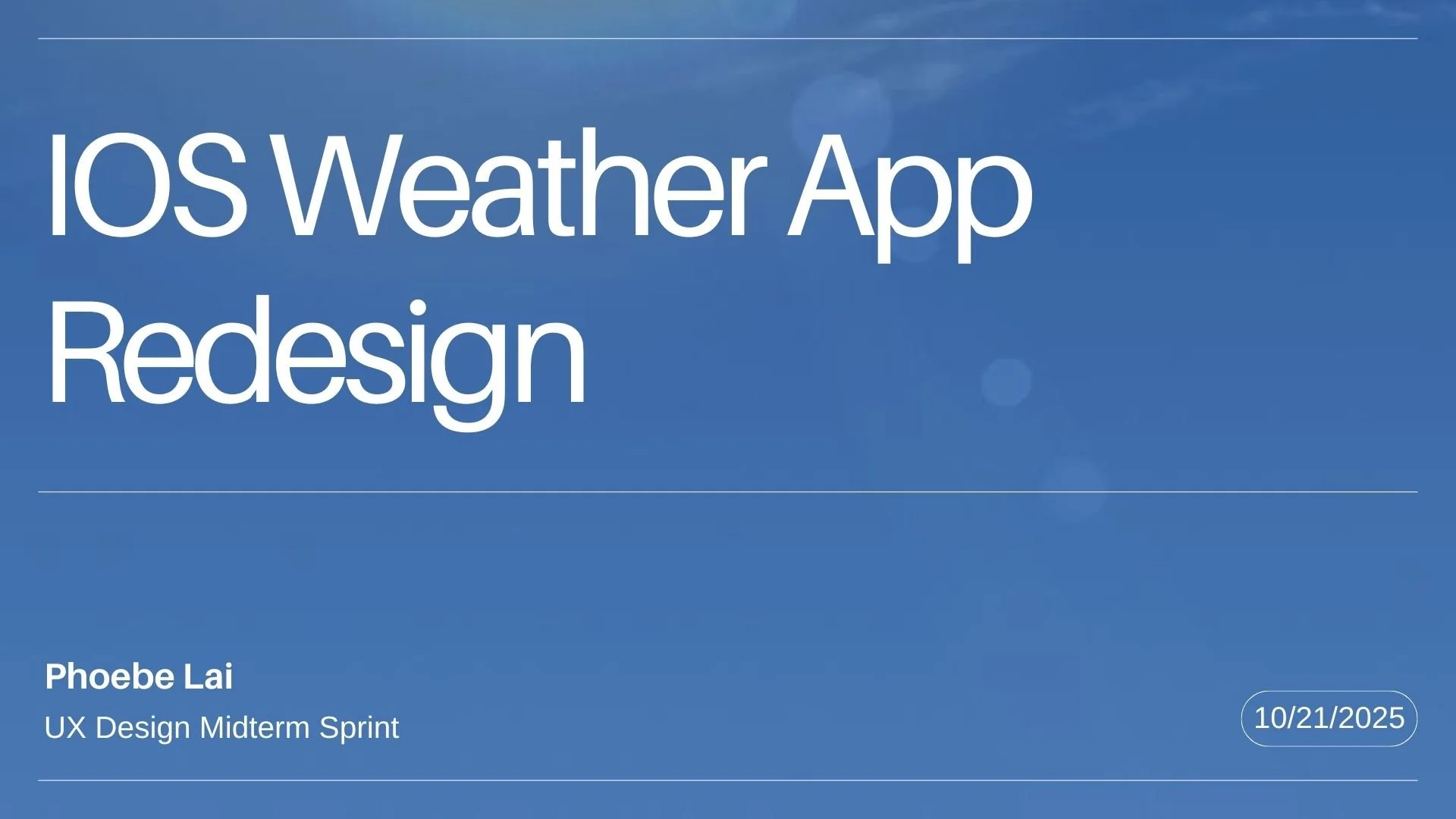 IOS Weather App Redesign - 2 Week Spring