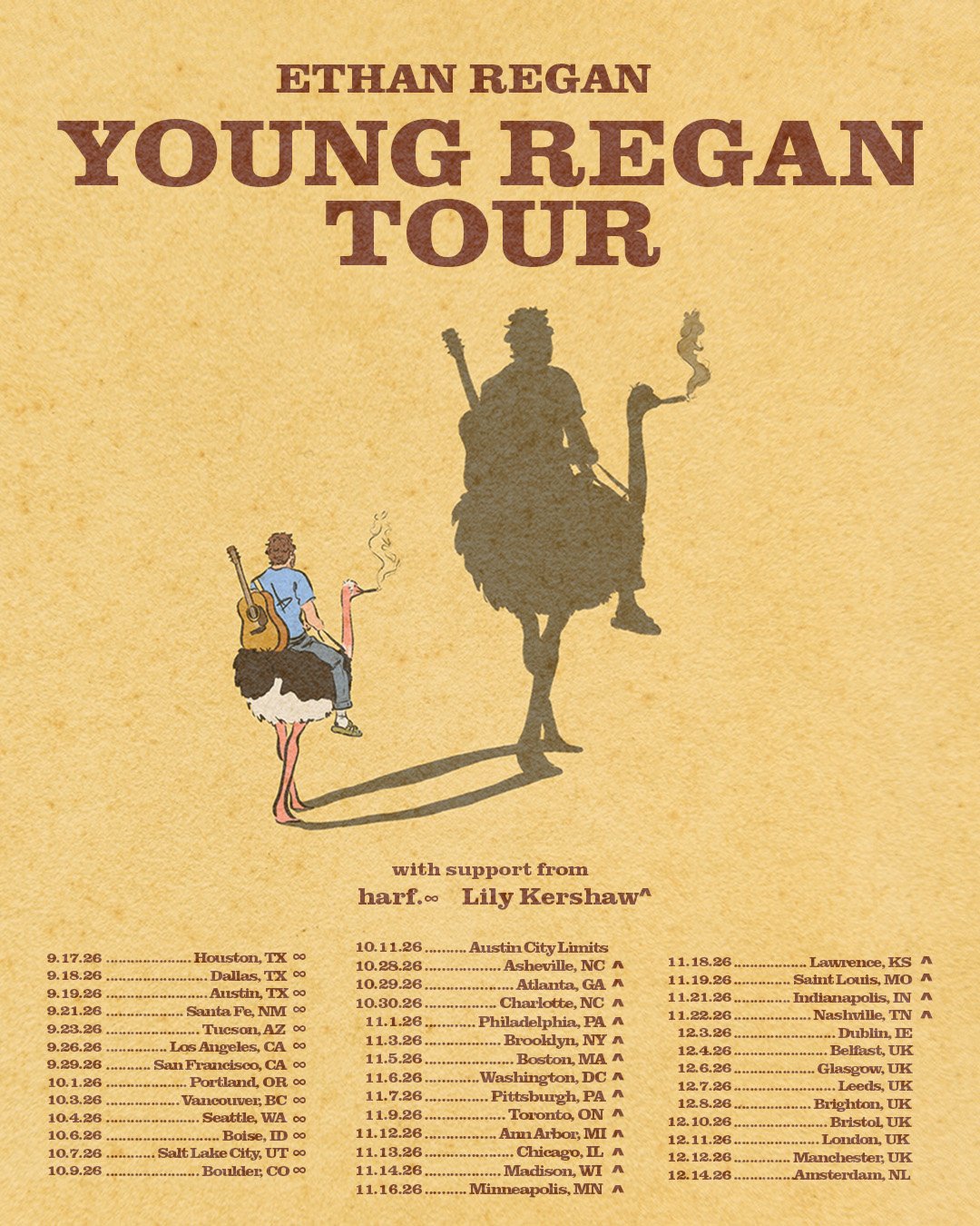 Ethan Regan Young Regan Tour Poster