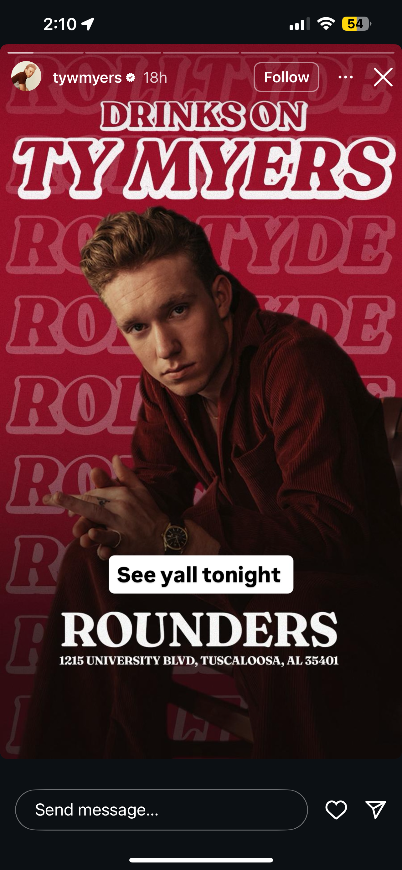 Ty Myers Event Story Post