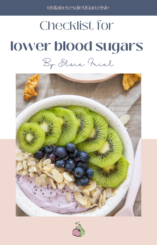 Blood glucose lowering checklist.