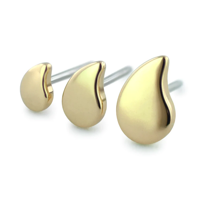18K Gold Drop Tips from NeoMetal - Three Moons Body Shop