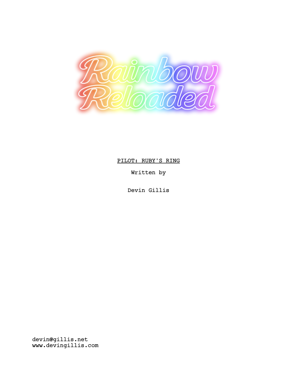 Rainbow Reloaded Animated TV Pilot
