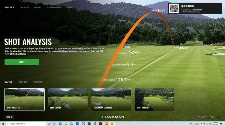 Trackman shot analysis