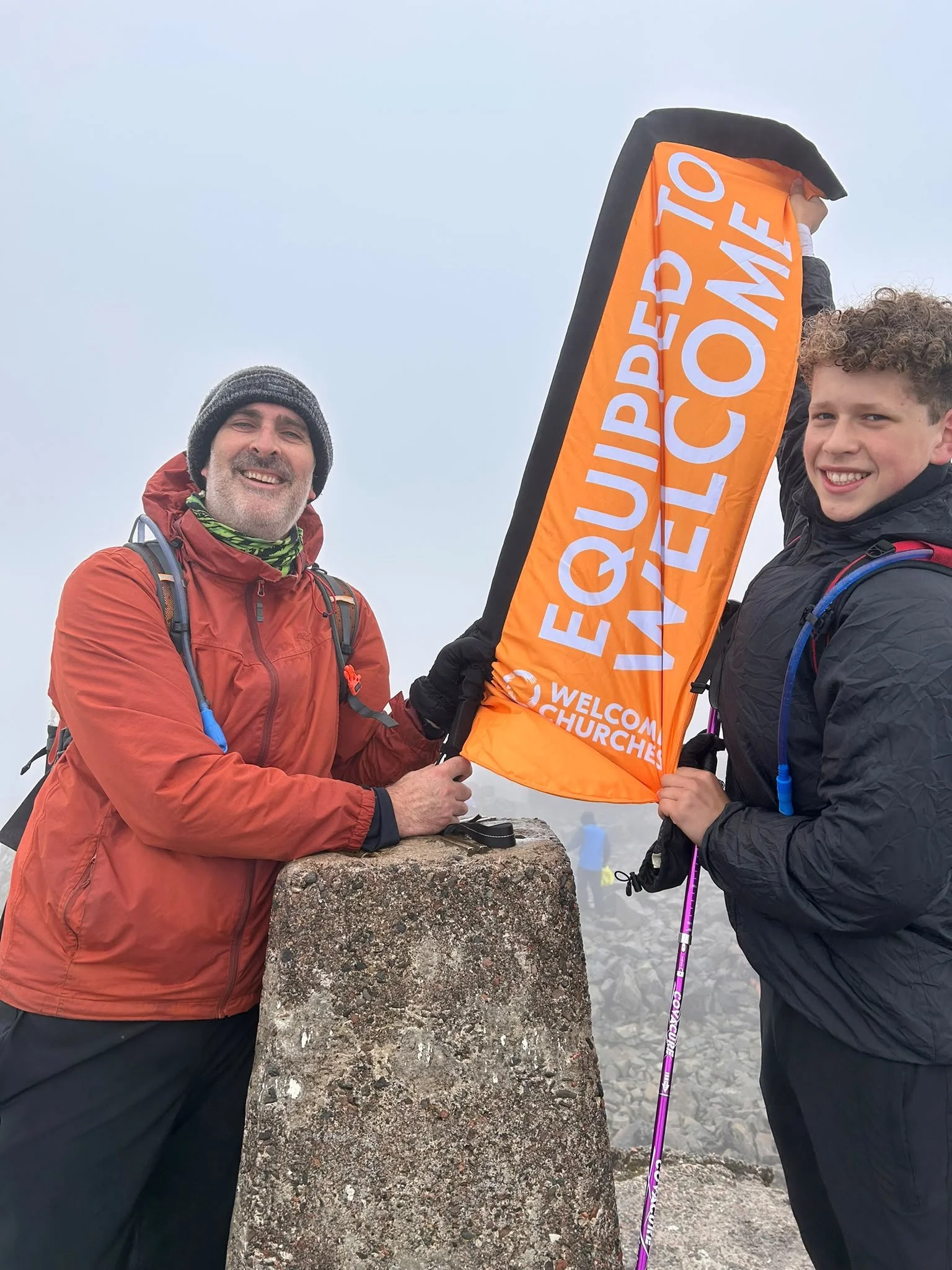 James and Zac at the top of Ben Nevis