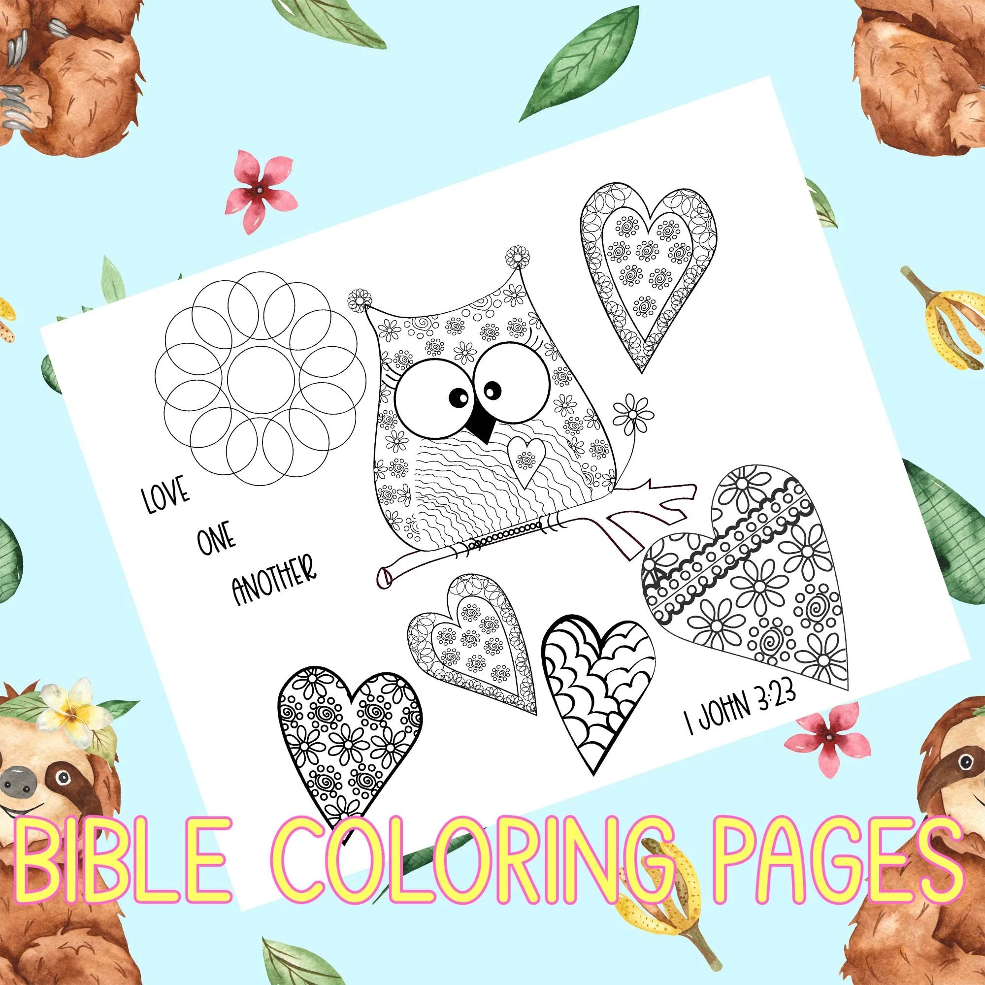 Love One Another Coloring Page — Sunday Printables