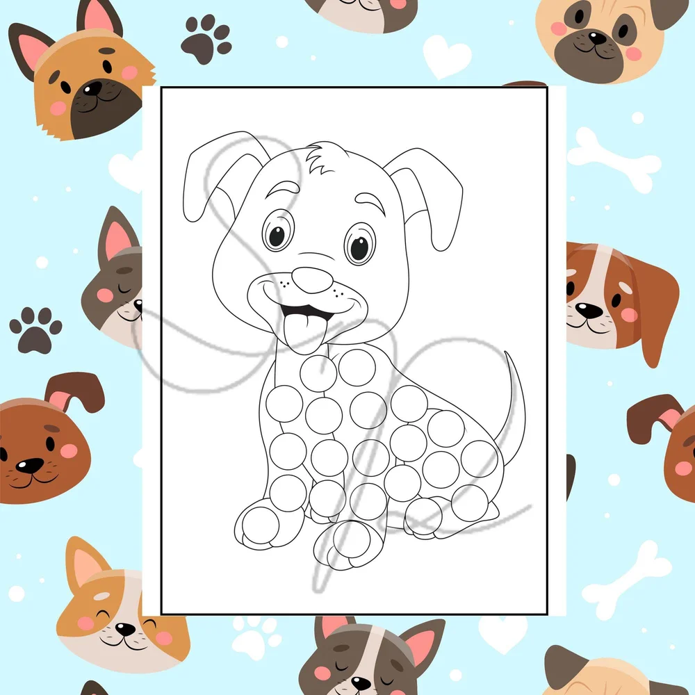Puppy Dot To Dot Printable