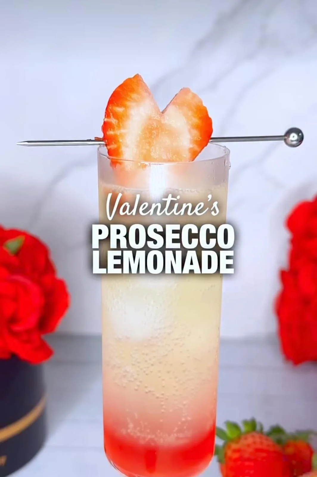 Valentine’s Prosecco Lemonade ✨🍓