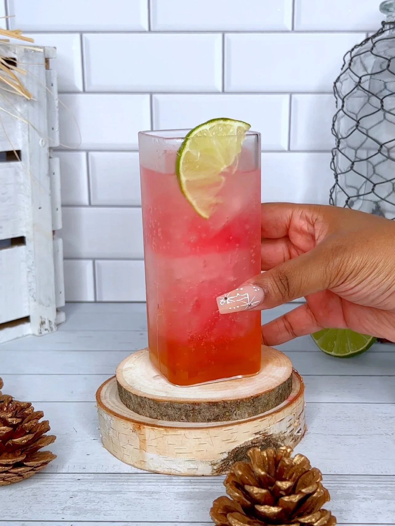 Strawberry Limeade Fizz Mocktail