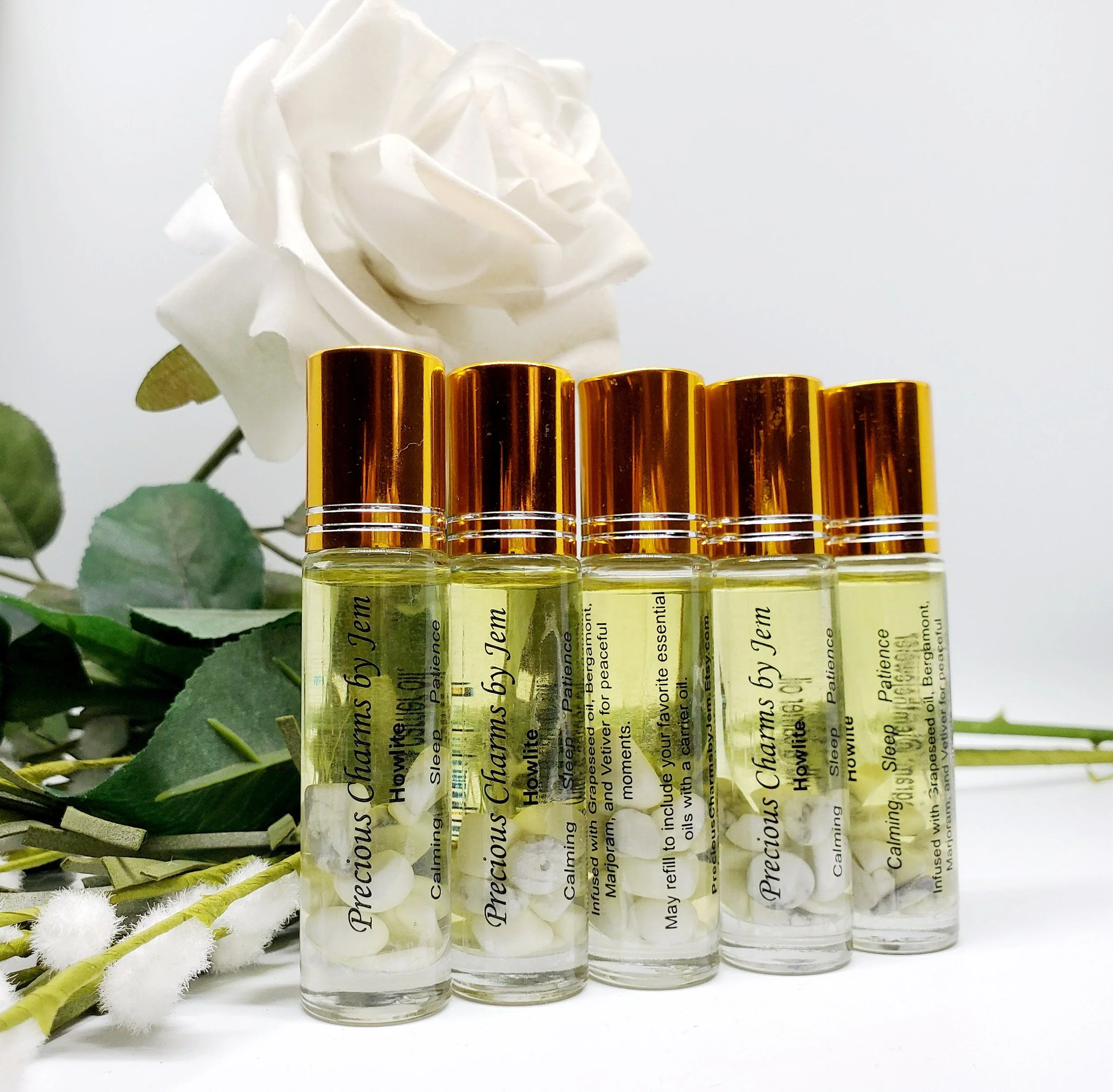Aromatherapy Oil for Sleep | Infused With Howlite | Calming Oil