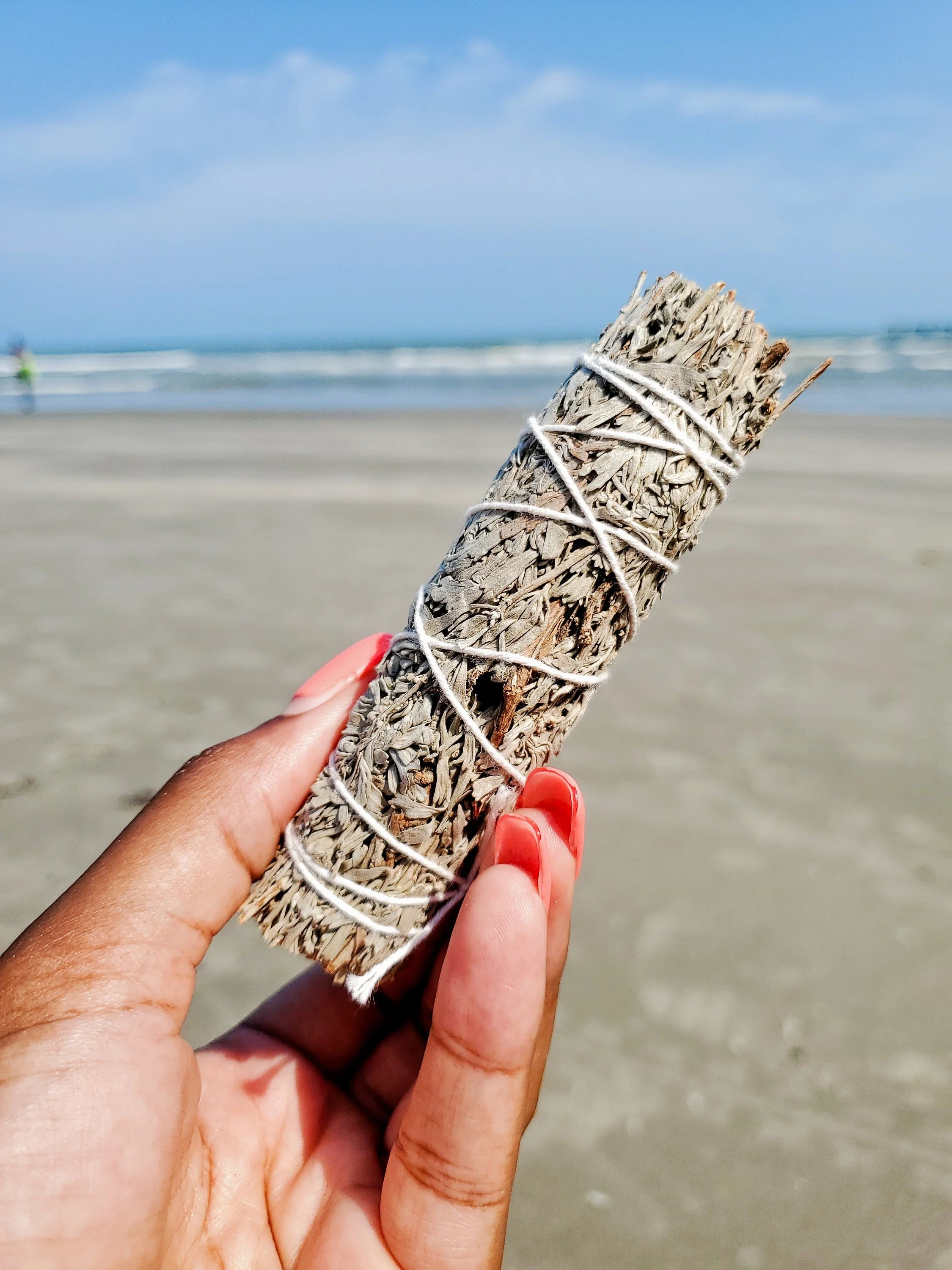 Blue Sage Smudge Stick, Energy Cleansing, Smoke Protection, For Abundance of Wealth and Health