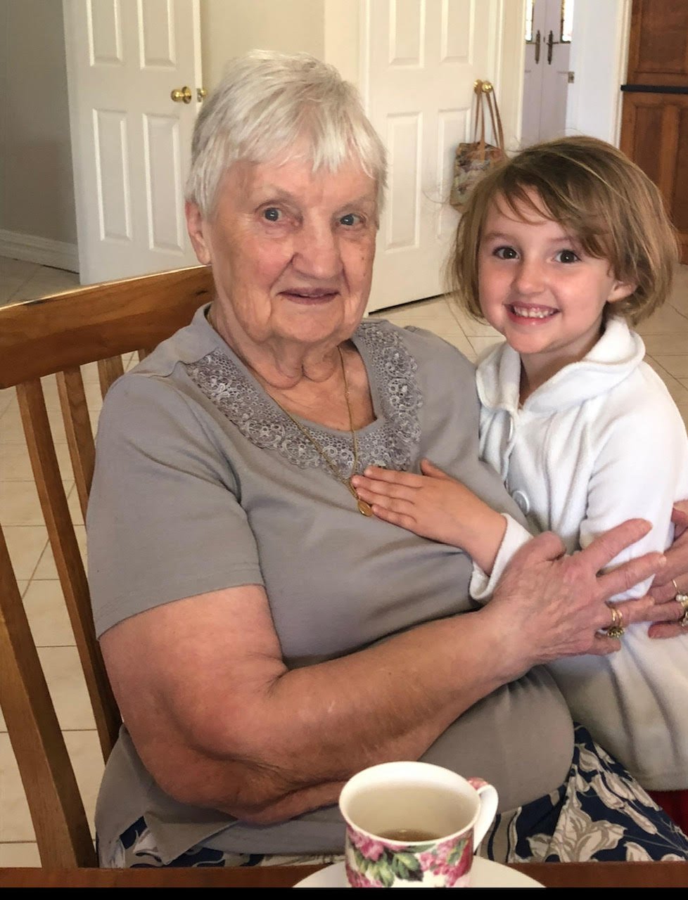 Nellie with Lucy, one of her Great Grandchildren .jpeg