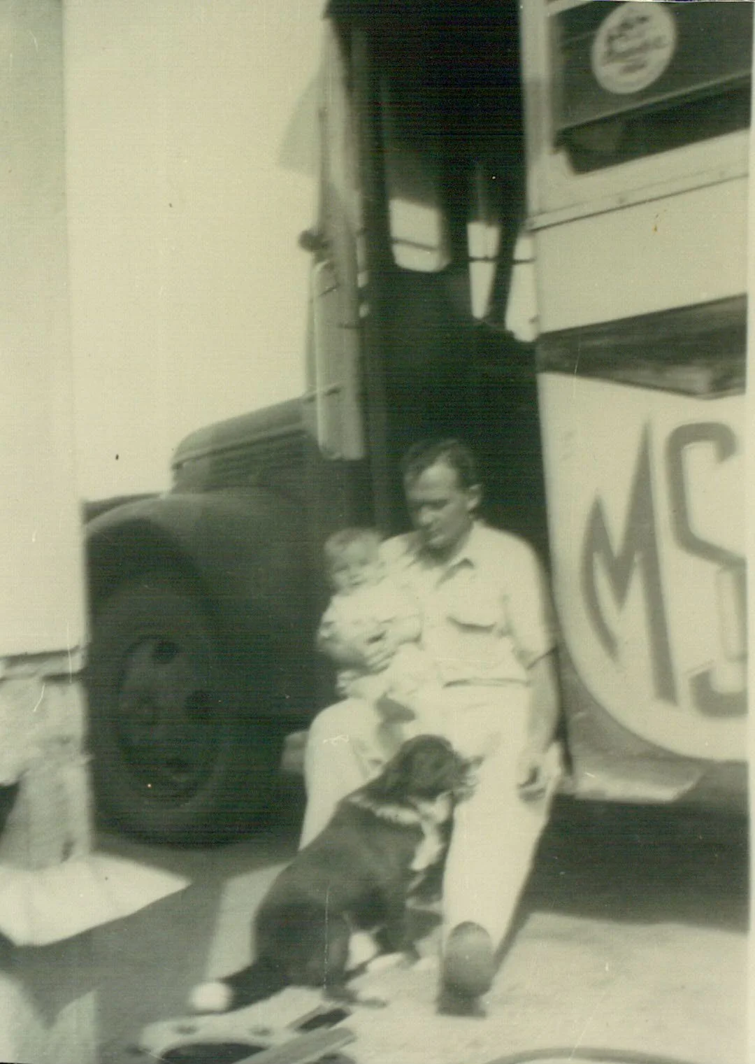 Keith purtill 2 & Norman) Purtill 1955 with 2nd bus.JPG