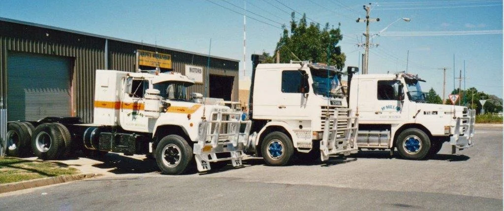 9 Roy McMillan Mack Scania and Gumboot early 80s.jpg