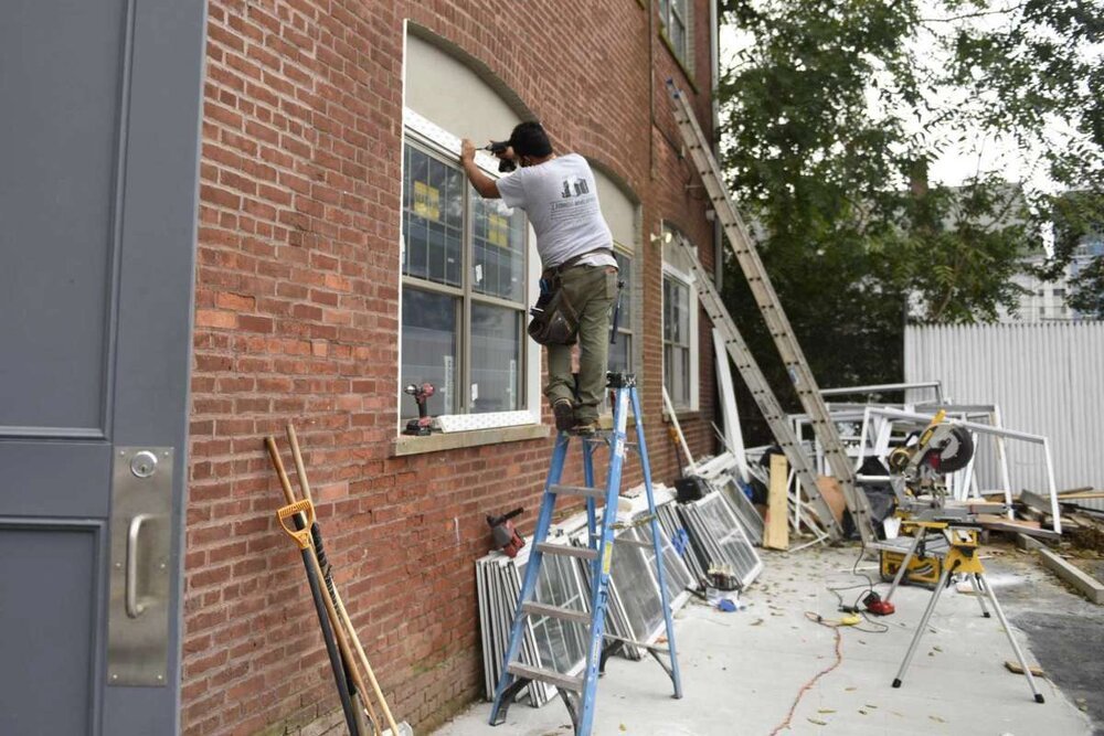  Photos from the ribbon cutting and tour of the newly-renovated Pacific House building in Stamford, Conn. Monday, Sept. 29, 2020. The men's emergency shelter held a ribbon cutting Tuesday for its facility that is finishing up a complete interior reno