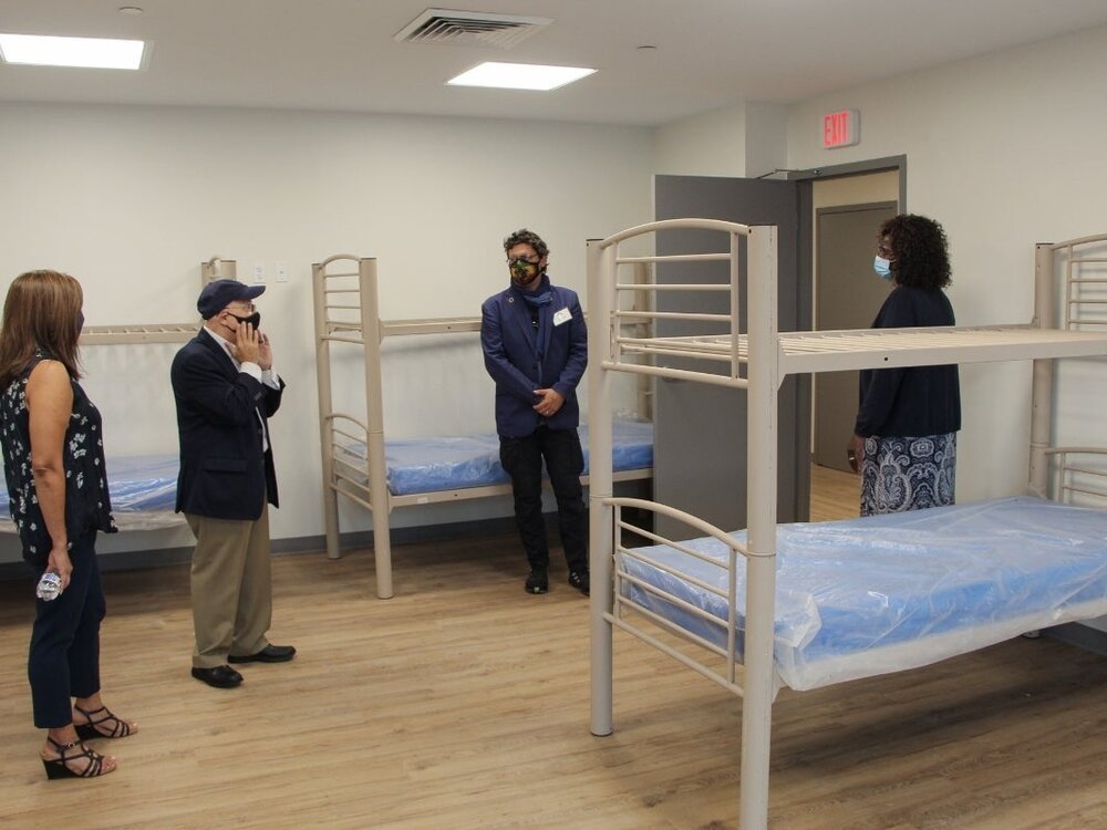  Rafael Pagan Jr. Pacific House Exec. Director shows off the Pacific House emergency shelter’s newly renovated living quarters. 