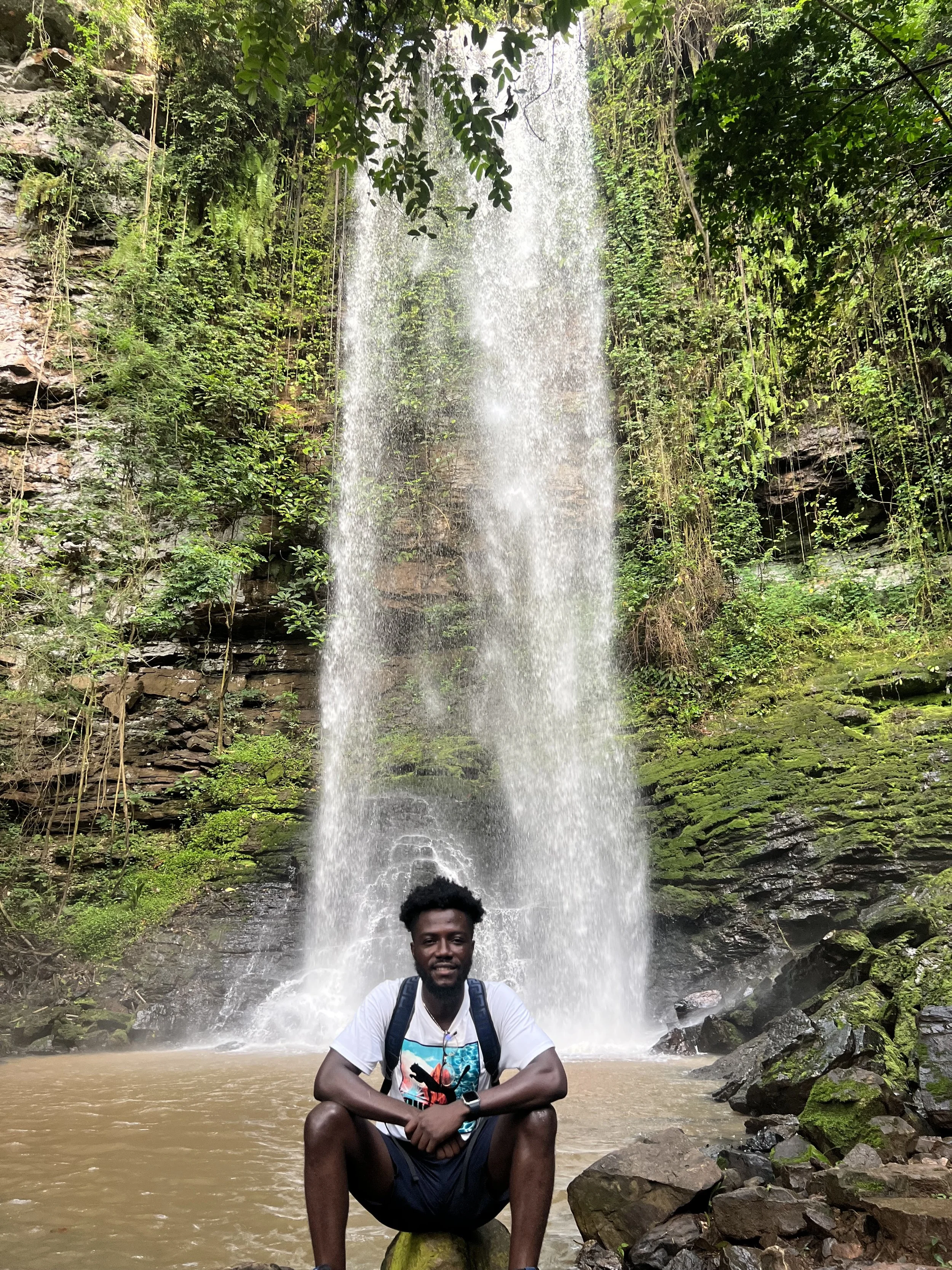 Fieldwork in Eastern region of Ghana...The rock and waterfall .