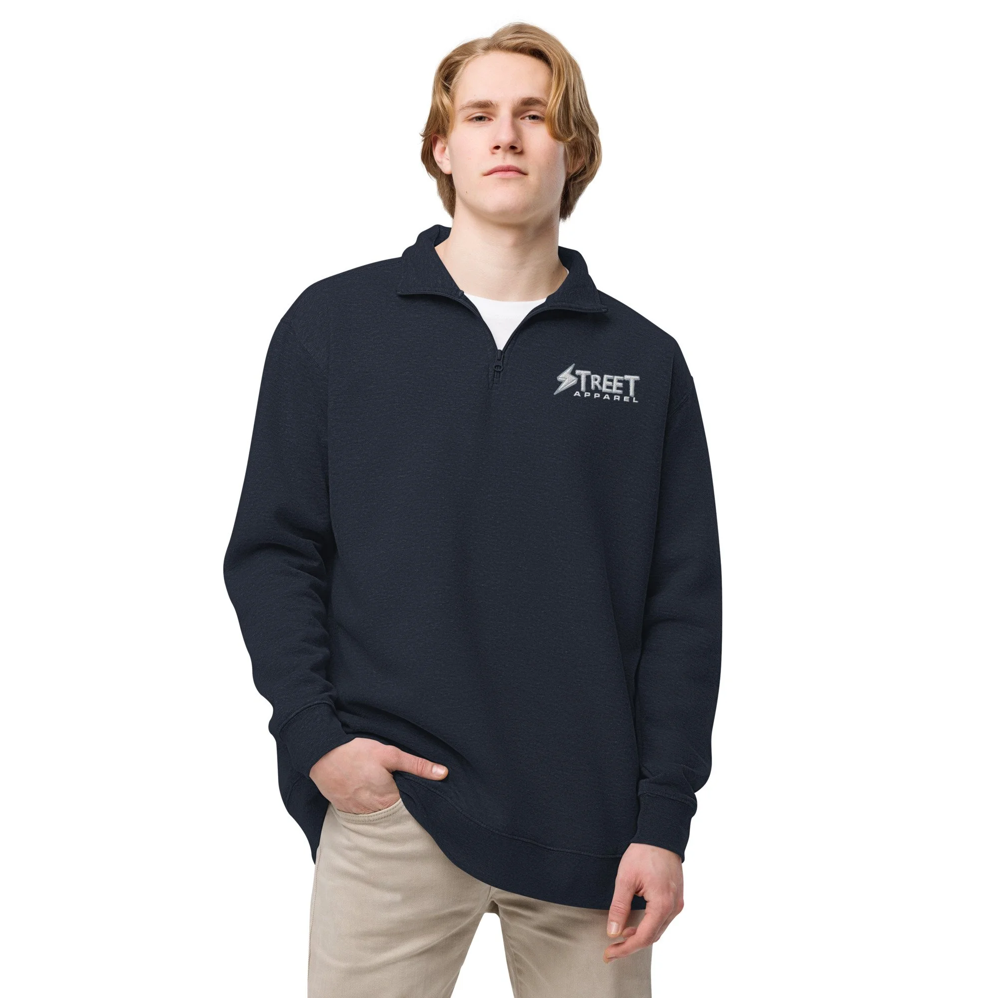 unisex-fleece-pullover-navy-front-64e6e756c2bb5.jpg