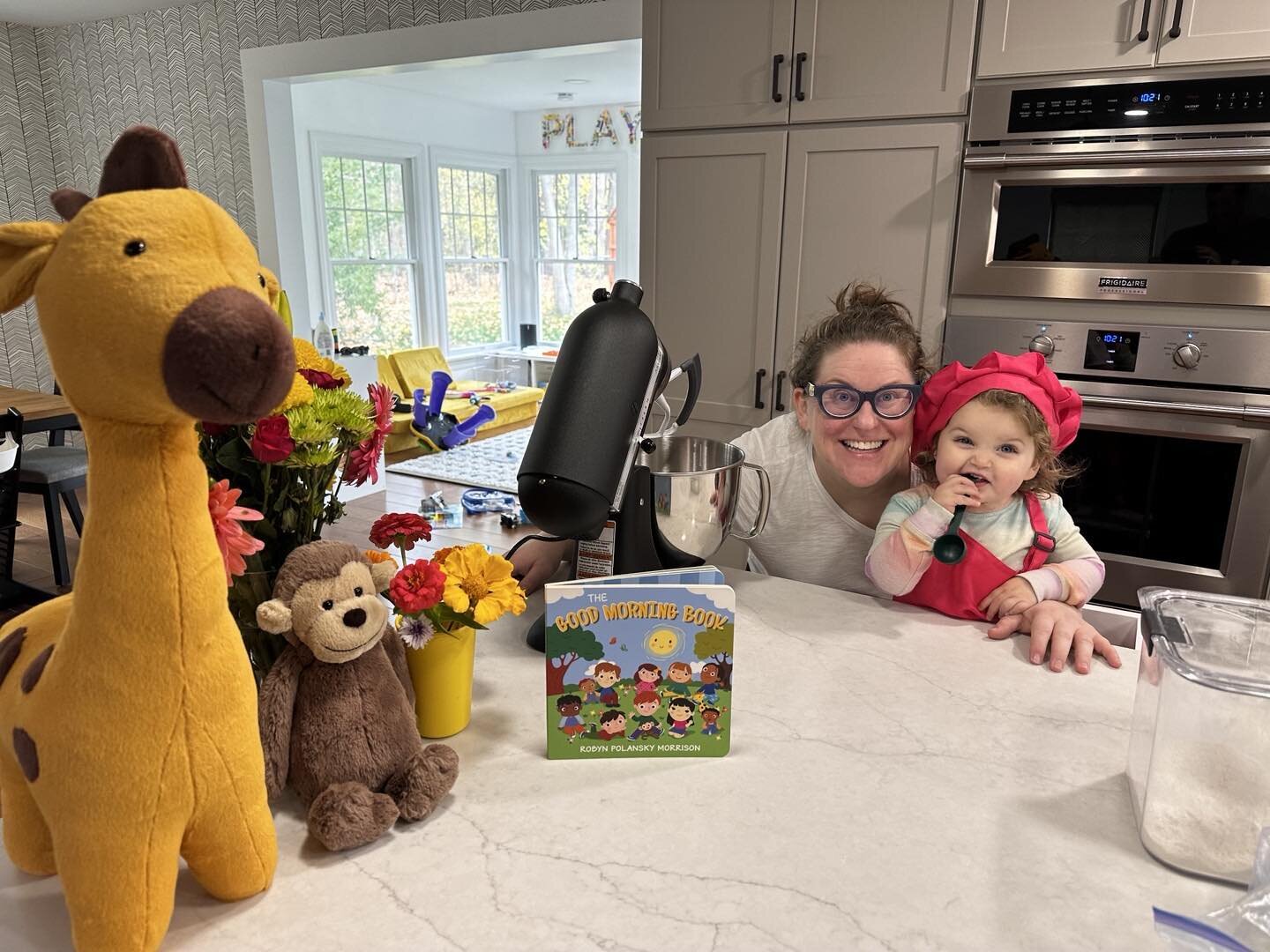 Tuu Tuu helping Mama make cookies for launch week! #thegoodmorningbook