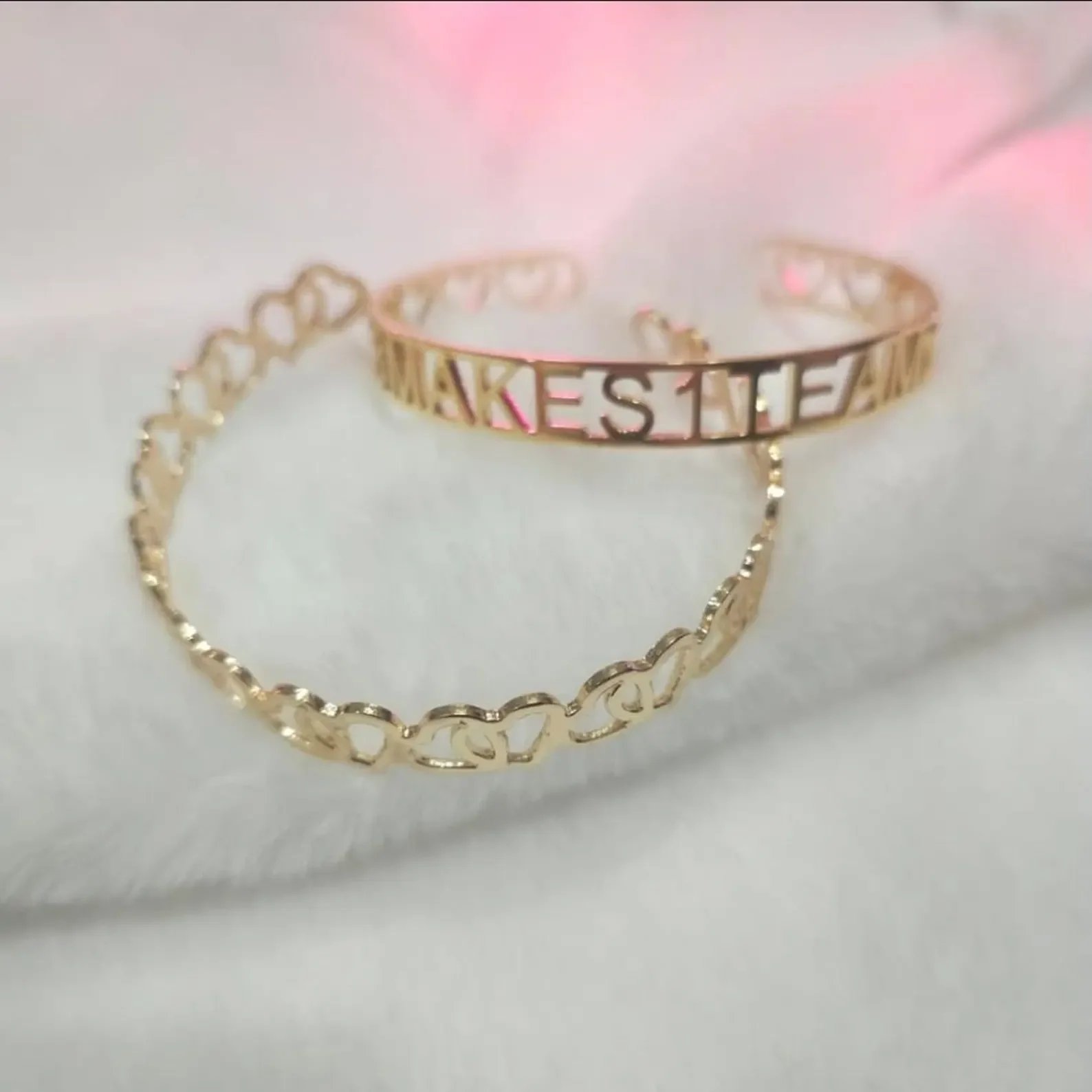 8 Makes 1 Team 14K Gold Bangle Set