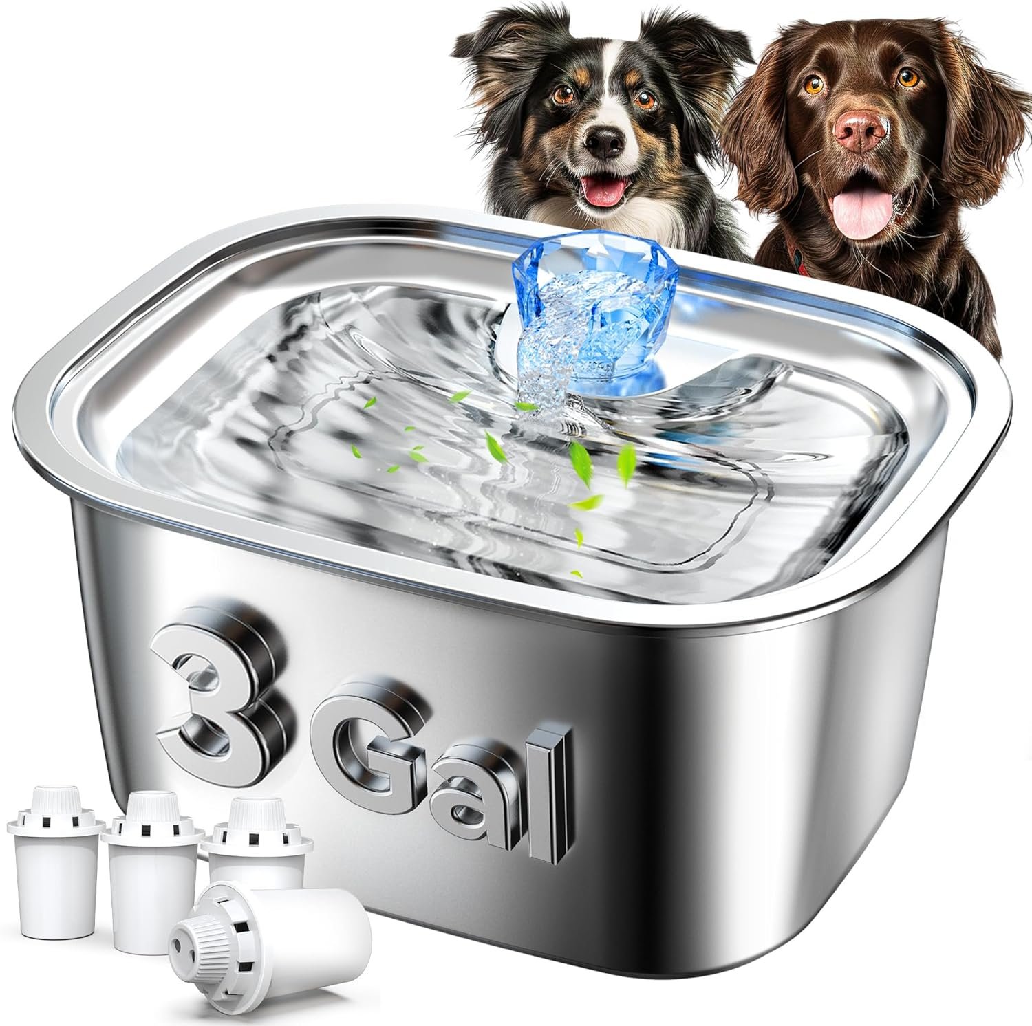 3Gallon Stainless Steel Dog Water Fountain