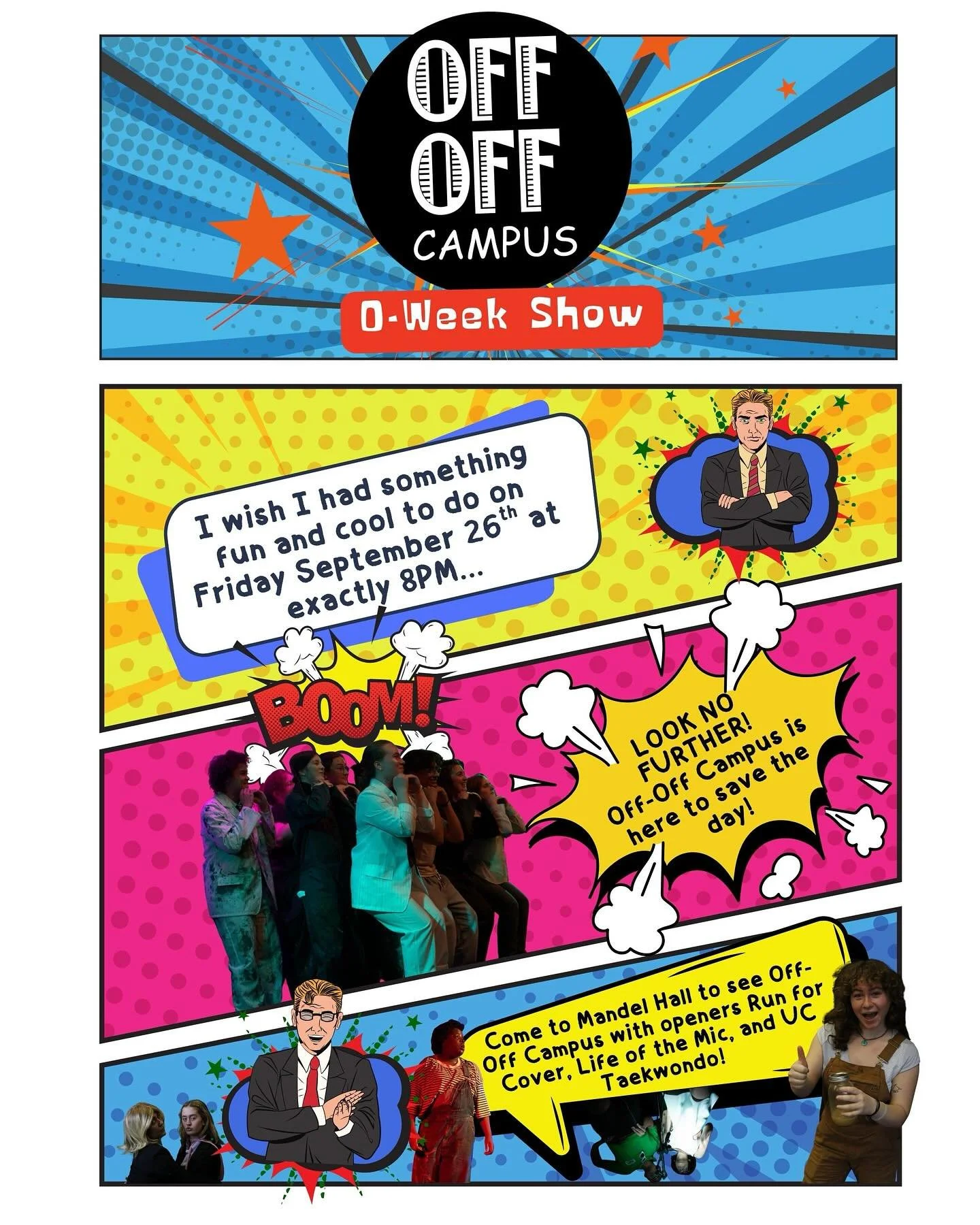 For just $0, come watch us beat the shit out of each other in front of incoming first years. Friday at 8PM in Mandel Hall.