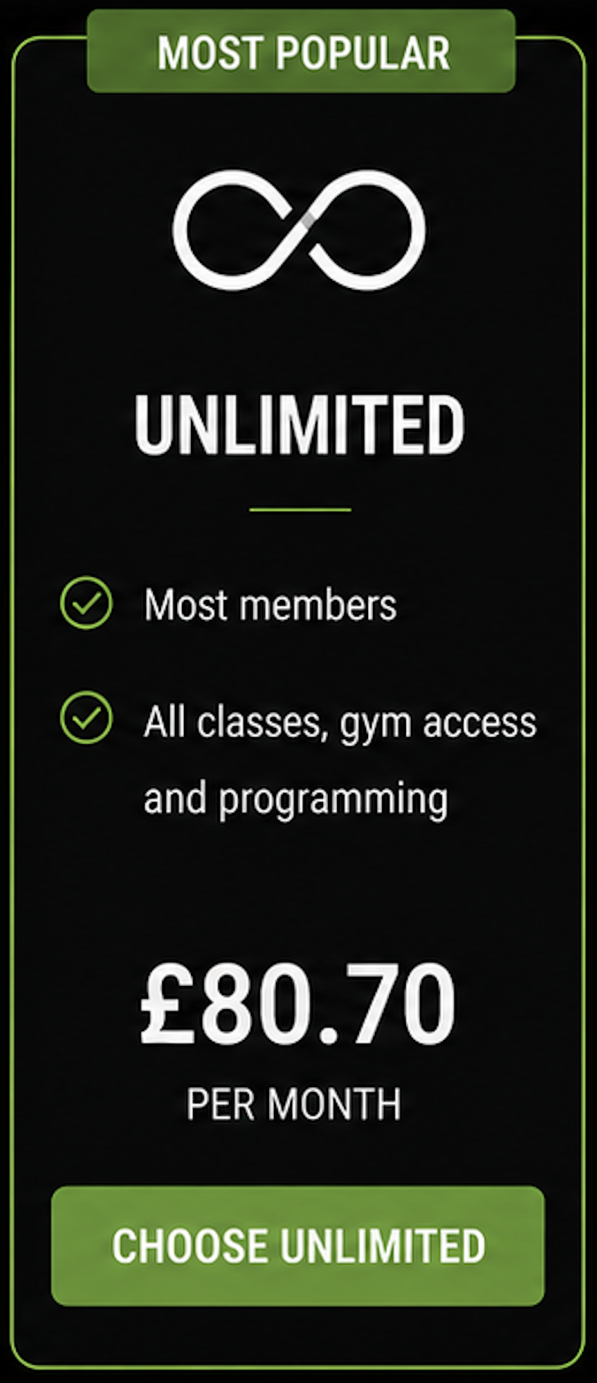 Pantheon Plymouth Unlimited membership with unlimited classes, gym access and personalised programming.