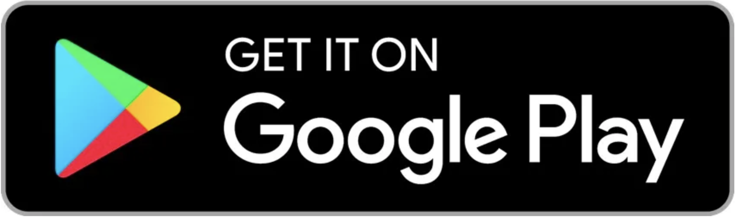 Google Play store badge with text 'Get it on Google Play' and logo icon