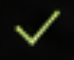 Green checkmark on a dark background