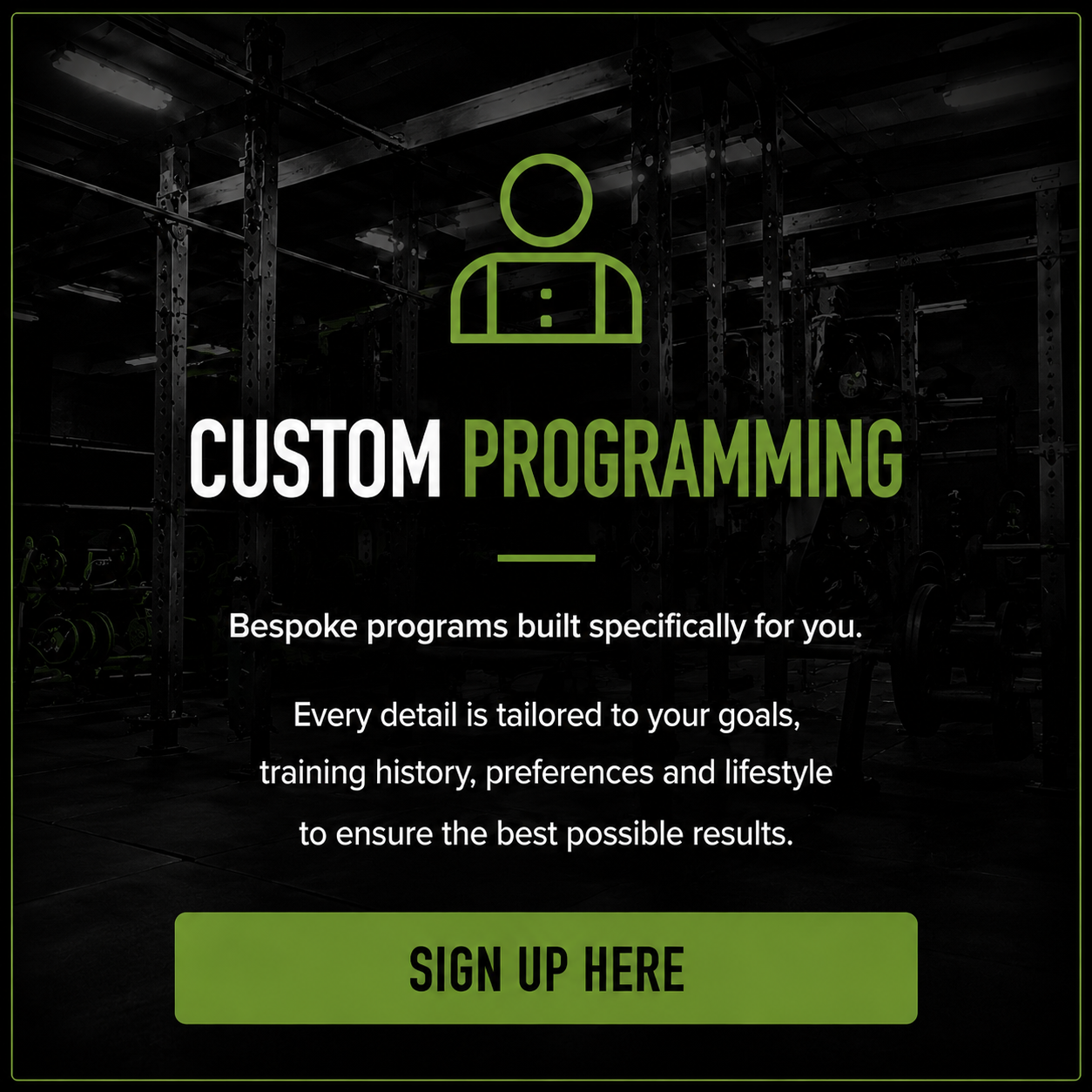 Custom fitness programming at Pantheon Plymouth featuring bespoke online training plans tailored to individual goals, training history, lifestyle and performance objectives.