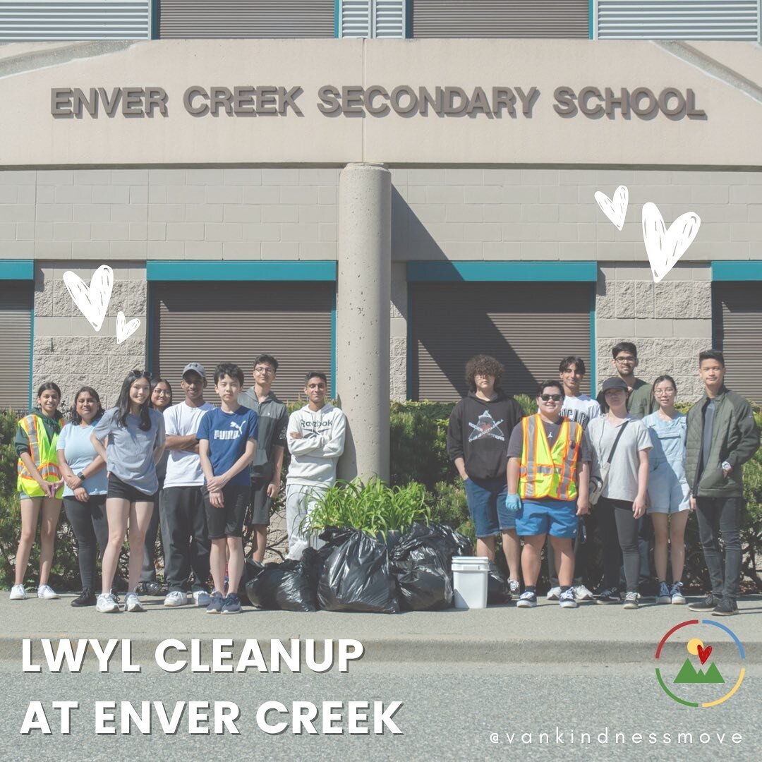 Thank you to everyone who attended our LWYL clean up with @enver_creek last week! Together with student volunteers across the community, we collected over 8 bags of garbage. 

MISSED OUT? Keep an eye out for our upcoming LWYL at Kwantlen Park on May 