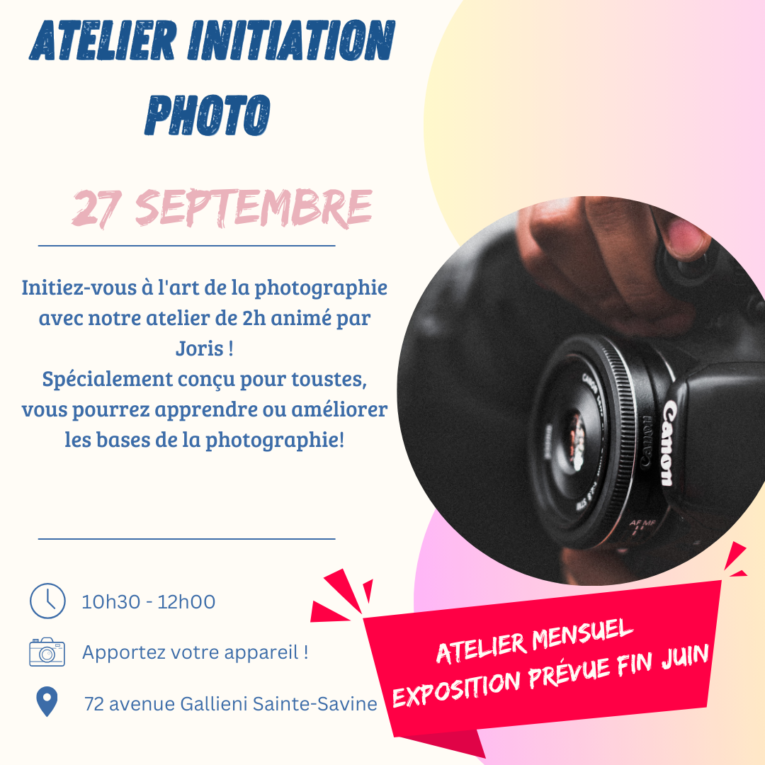 Atelier initiation photographie