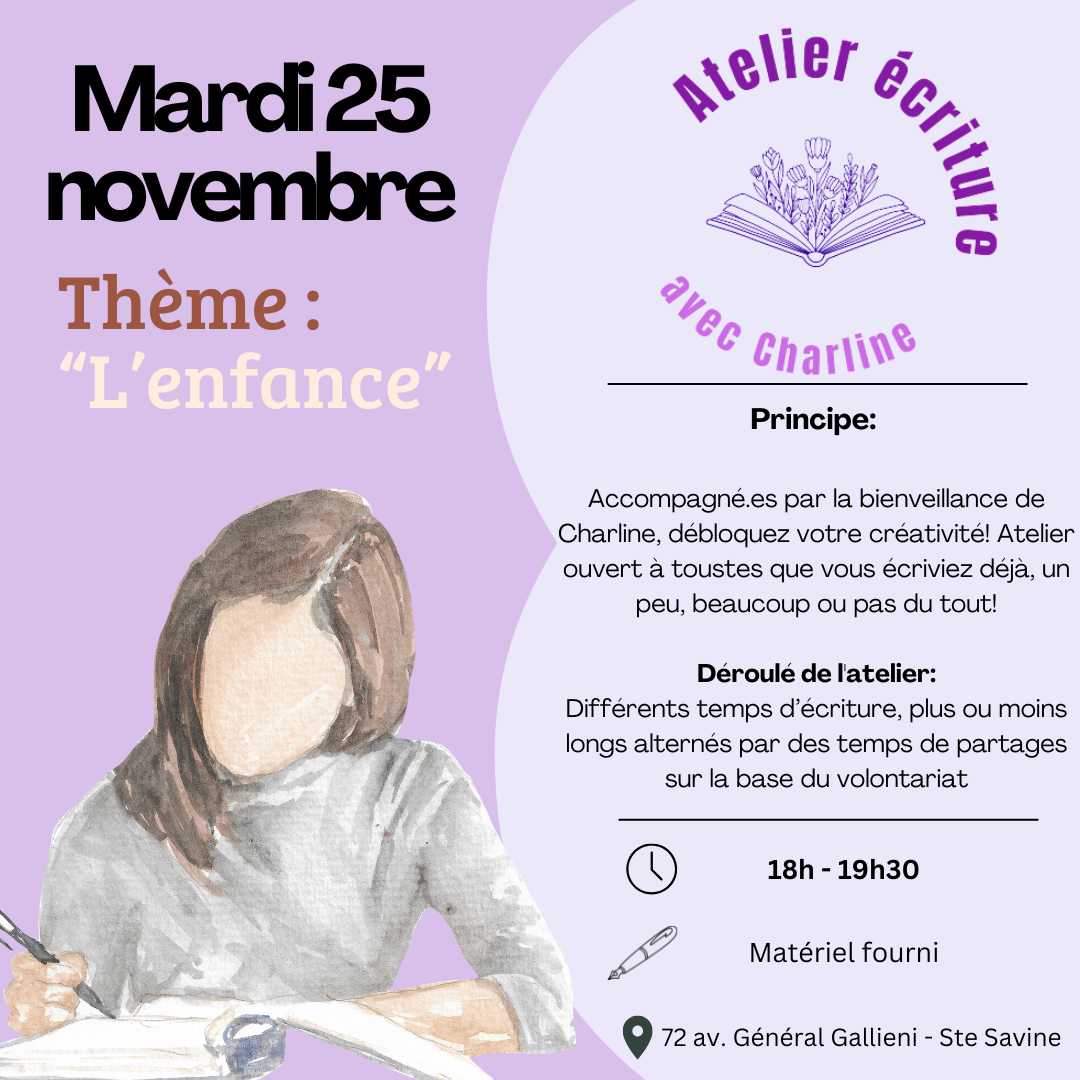 Atelier d’écriture - Thème : l’enfance