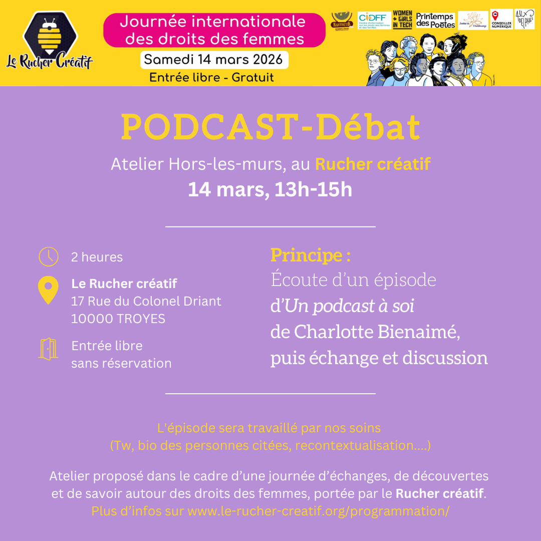 Atelier podcast-débat - Ateleir hors-les-murs au Rucher Créatif