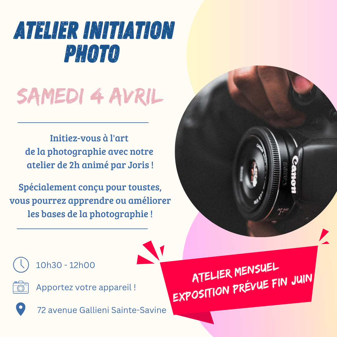 Atelier initiation photographie