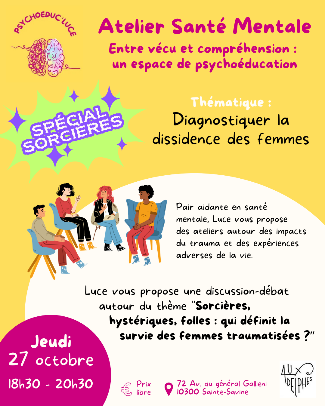 Atelier santé mentale - entre vécu et compréhension : un espace de psychoéducation